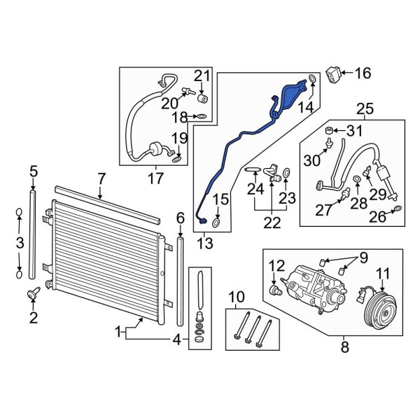 A/C Refrigerant Liquid Hose