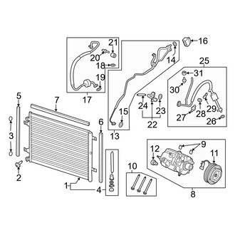 Ford OE - Air Conditioner & Heater - Condenser, Compressor & Lines (6.2L)