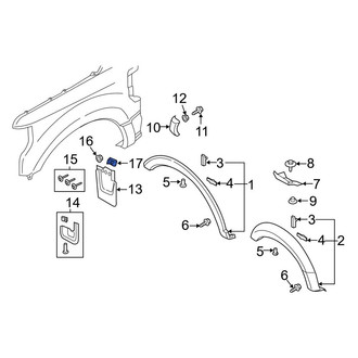 Ford OE - Wheel Arch Molding Clip
