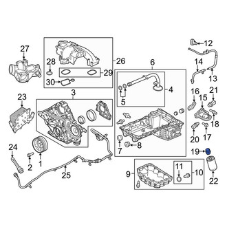 Ford OE - Engine Oil Filter Adapter Stud