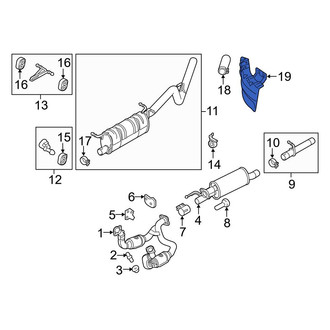 Ford OE - Right Exhaust Heat Shield