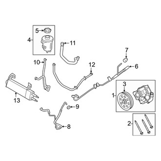 Ford OE - Steering Gear & Linkage - Pump & Hoses (W/O Hydroboost), (6.2L)