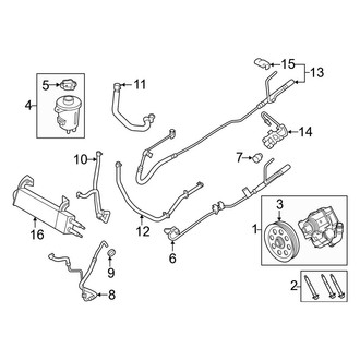 Ford OE - Steering Gear & Linkage - Pump & Hoses (With Hydroboost), (6.2L)