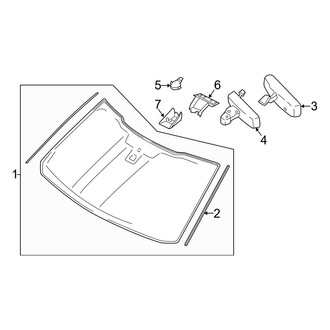 Ford OE - Windshield - Glass (King Ranch / Lariat / XLT Crew Cab)