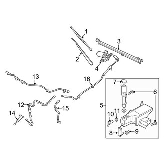Ford OE - Windshield - Wiper & Washer Components (King Ranch / Lariat / Platinum / XLT Crew Cab)