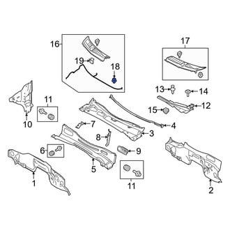 Ford OE - Cowl Cover Clip