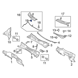 Ford OE - Cowl Cover Clip