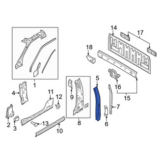 Ford OE - Left Outer Body B-Pillar Reinforcement