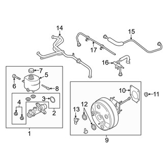 Ford OE - Cab - Components on Dash Panel (W/O Hydroboost), (SuperCab)