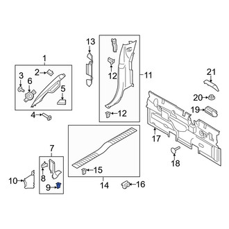 Ford OE - Lower Kick Panel Retainer