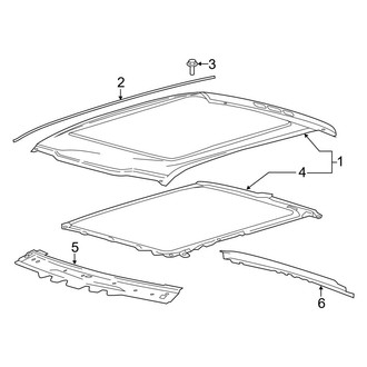 Ford OE - Cab - Roof (With Panoramic), (King Ranch / Lariat / Platinum / XLT Crew Cab)