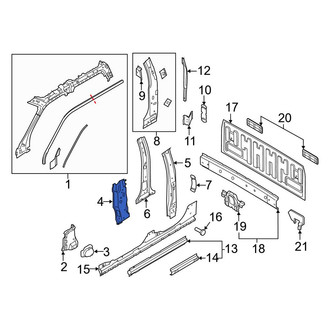 Ford OE - Left Body A-Pillar Reinforcement