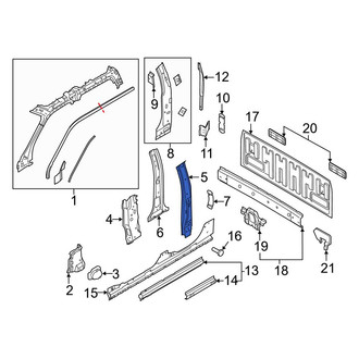Ford OE - Left Outer Body B-Pillar Reinforcement