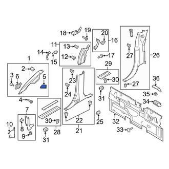 Ford OE - Left Upper Body A-Pillar Trim Panel Cap