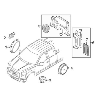 Ford OE - Instrument Panel - Sound System (Speakers), (King Ranch / Lariat / Platinum / XLT Crew Cab)