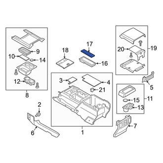 Ford OE - Front Lower Console Mat