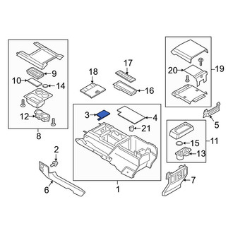 Ford OE - Rear Console Mat