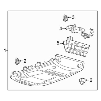 Ford OE - Overhead Console (Full Length, With Standard Length Console), (Regular Cab / SuperCab / Crew Cab)