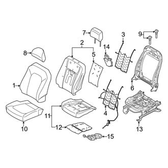 Ford OE - Seats & Tracks - Front Seat Components (Bucket Seat), (Crew Cab)