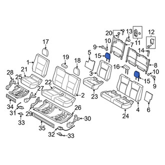 Ford OE - Rear Center Headrest