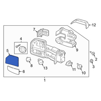 Ford OE - Front Right Upper Door Mirror Glass
