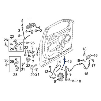 Ford OE - Front Right Door Lock Operating Rod