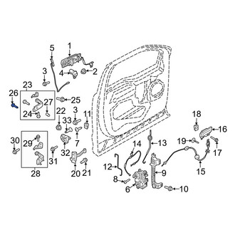 Ford OE - Front Upper Door Hinge Bolt