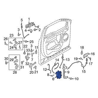 Ford OE - Rear Left Upper Door Latch Assembly