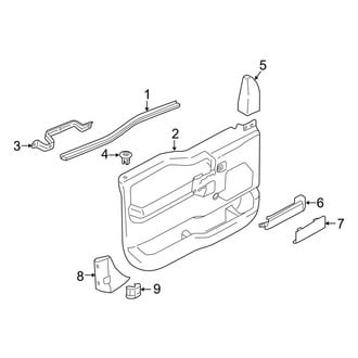 Ford OE - Front Door - Interior Trim (Manual Window), (Crew Cab)