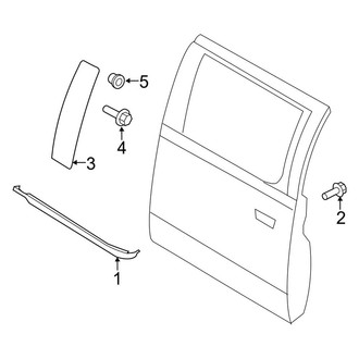 Ford OE - Rear Door - Exterior Trim (Crew Cab)