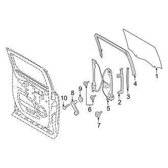 Ford OE - Rear Door - Glass & Hardware (Crew Cab)