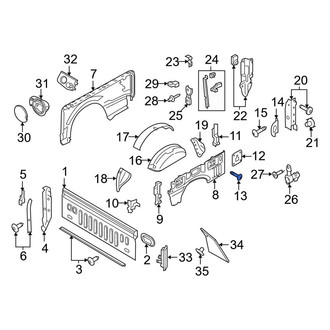 Ford OE - Tie Down Hook Screw