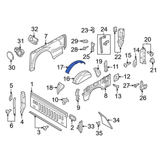 Ford OE - Rear Right Outer Wheel Housing Side Panel