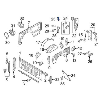 Ford OE - Right Truck Bed Panel Bracket