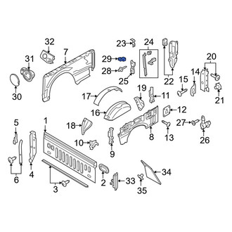 Ford OE - Rear Right Tailgate Stop Bumper