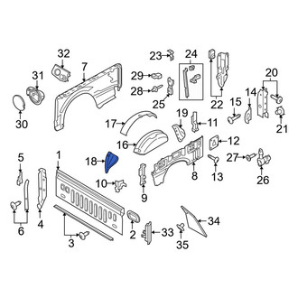 Ford OE - Front Right Wheel Housing Bracket