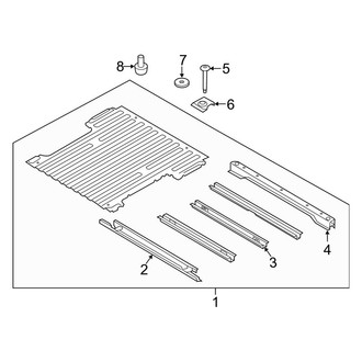 Ford OE - Pick Up Box - Floor (8' Box), (Crew Cab)