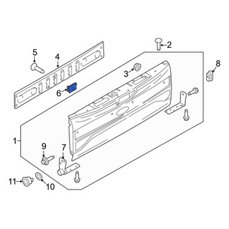 Ford OE - Tailgate Gap Cover Nut