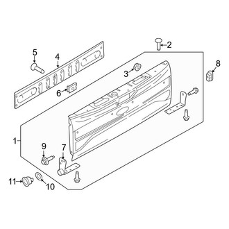 Ford OE - Tail Gate (W/O Flex Step), (Crew Cab)