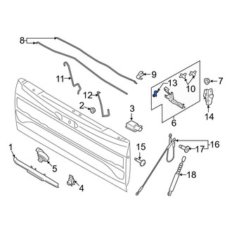 Ford OE - Tailgate Latch Rod Clip