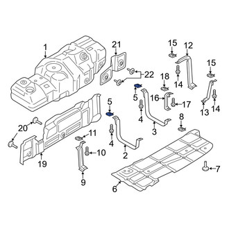Ford OE - Rear Fuel Tank Strap Nut