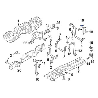 Ford OE - Fuel Tank Skid Plate Nut