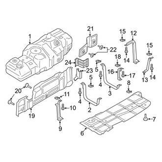 Ford OE - Fuel System Components (Tank & Brackets), (Crew Cab 6.7L)