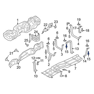Ford OE - Fuel Tank Skid Plate Bolt