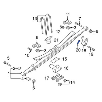 Ford OE - Leaf Spring Shackle Nut