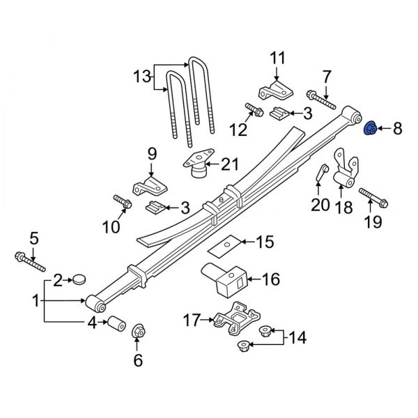 Leaf Spring Nut