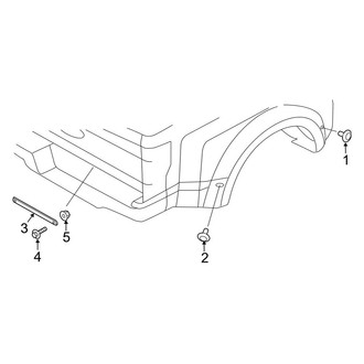 Ford OE - Rear Lamps - Identification Lamps (With Dual Rear Wheels), (Crew Cab)