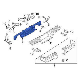 Ford OE - Rear Bumper Face Bar Reinforcement Beam
