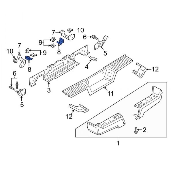 Bumper Face Bar Reinforcement Beam Bracket