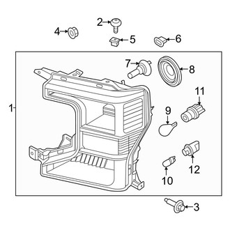 Ford OE - Front Lamps - Headlamp Components (Halogen)